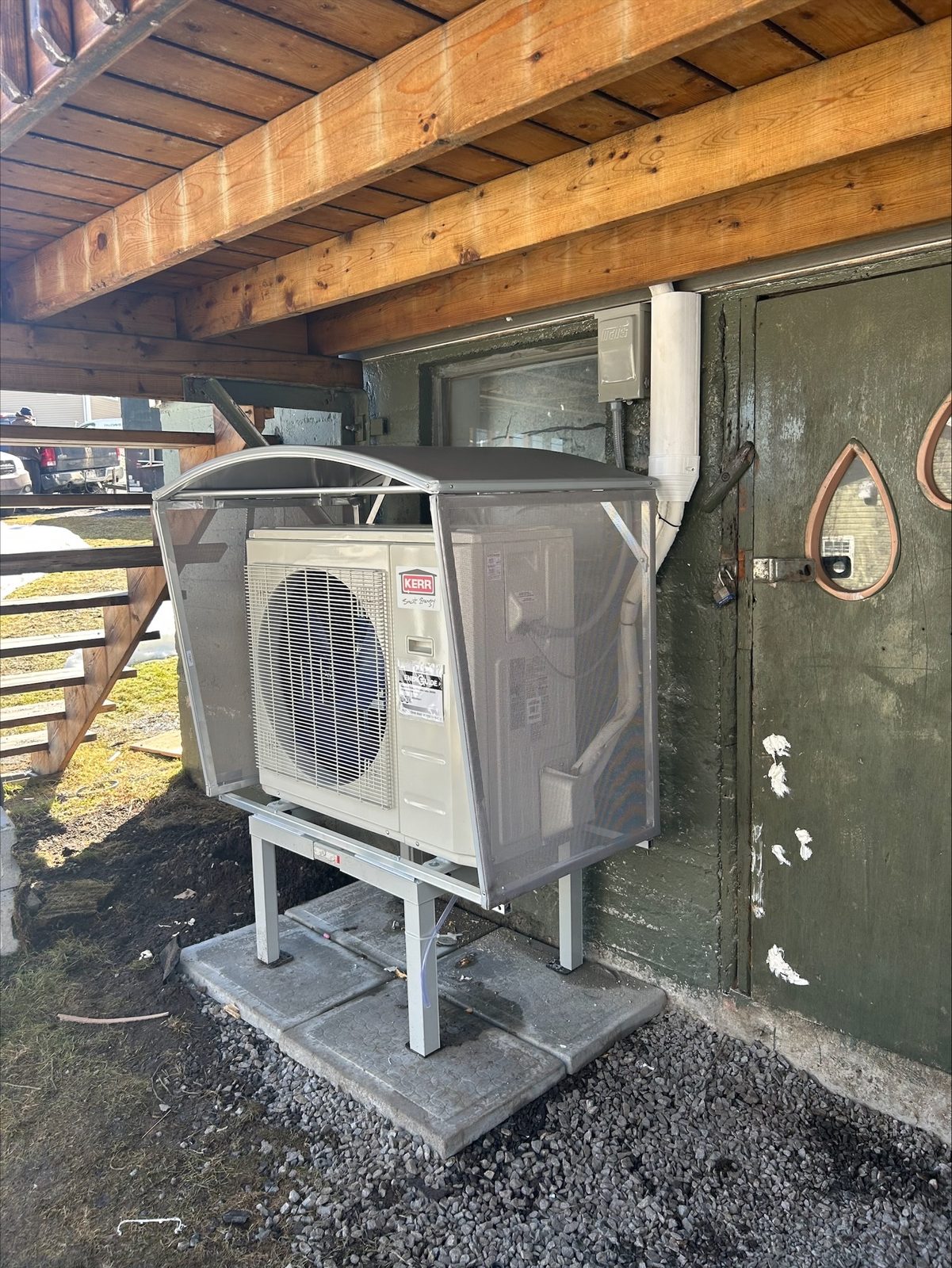 Cottage heat pump install
